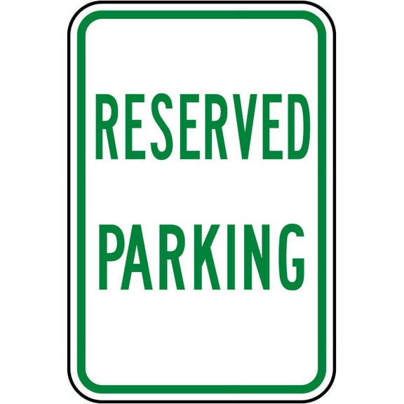 Vinyl Stickers - Reserved Parking Sign - Safety and Warning Warehouse Signs Stickers - 3.5" x 5" - 3 Pack