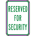 thumbnail image 1 of Vinyl Stickers - Reserved Security Sign - Safety and Warning Warehouse Signs Stickers - 13" x 9" - 3 Pack, 1 of 5