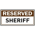 thumbnail image 1 of Vinyl Stickers - Reserved Sheriff Sign - Safety and Warning Warehouse Signs Stickers - 13" x 9" - 3 Pack, 1 of 5