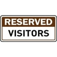 thumbnail image 1 of Vinyl Stickers - Reserved Visitors Sign - Safety and Warning Warehouse Signs Stickers - 24" x 30" - 10 Pack, 1 of 5