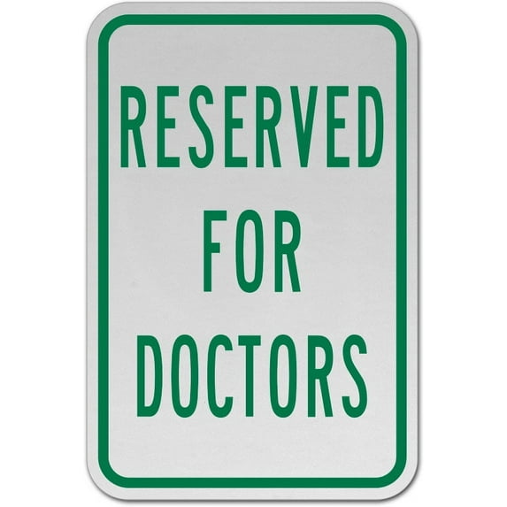 Vinyl Stickers - Reserved for Doctors Sign - Safety and Warning Warehouse Signs Stickers - 3.5" x 5" - 6 Pack