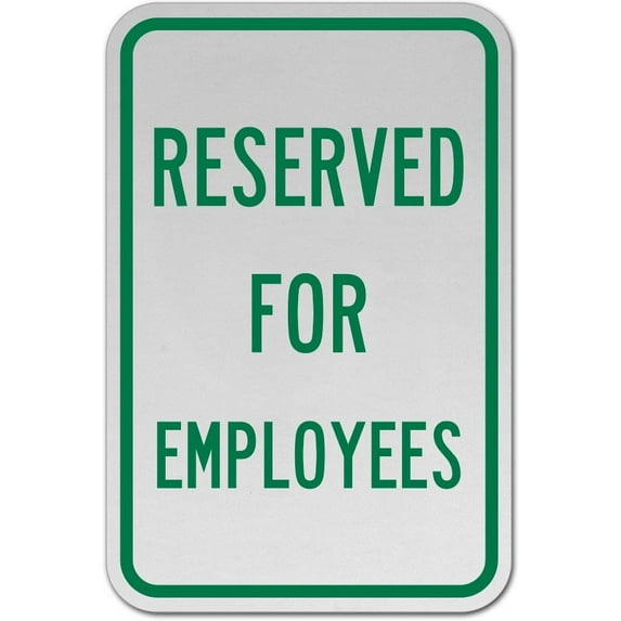 Vinyl Stickers - Reserved for Employees Sign - Safety and Warning Warehouse Signs Stickers - 3.5" x 5" - 3 Pack