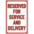 thumbnail image 1 of Vinyl Stickers - Reserved for Service and Delivery Sign - Safety and Warning Warehouse Signs Stickers - 10" x 7" - 6 Pack, 1 of 5
