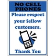 thumbnail image 1 of Vinyl Stickers - Respect Fellow Customers Sign - Safety and Warning Warehouse Signs Stickers - 3.5" x 5" - 3 Pack, 1 of 5