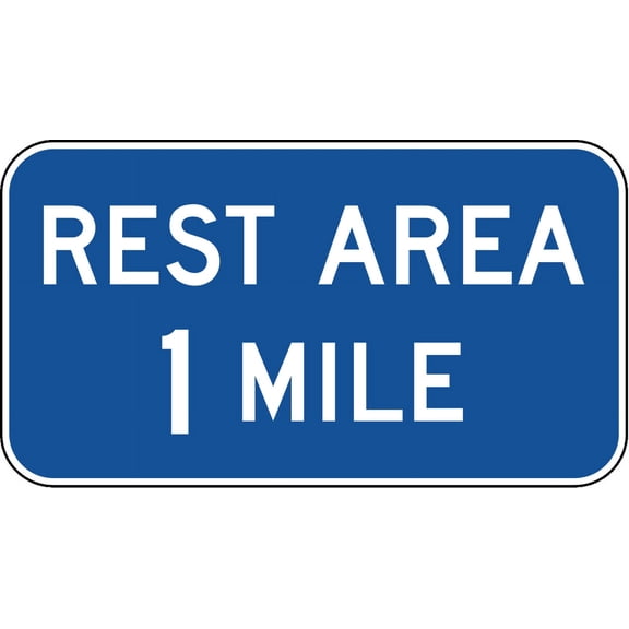 Vinyl Stickers - Rest Area - Safety and Warning Warehouse Signs Stickers - 3.5" x 5" - 6 Pack