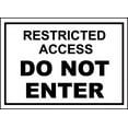 thumbnail image 1 of Vinyl Stickers - Restricted Access Do Not Enter Sign - Safety and Warning Warehouse Signs Stickers - 3.5" x 5" - 3 Pack, 1 of 5