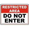 thumbnail image 1 of Vinyl Stickers - Restricted Area Do Not Enter Sign F7 - Safety and Warning Warehouse Signs Stickers - 10" x 7" - 10 Pack, 1 of 5