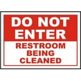 thumbnail image 1 of Vinyl Stickers - Restroom Being Cleaned Sign F9 - Safety and Warning Warehouse Signs Stickers - 3.5" x 5" - 3 Pack, 1 of 5