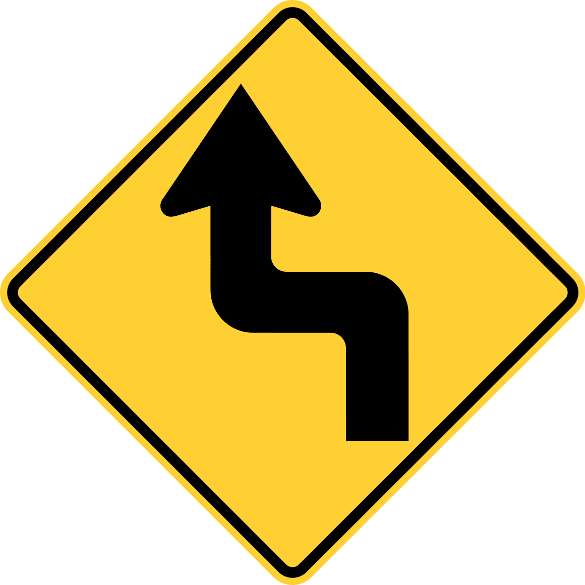 Vinyl Stickers - Reverse Turn (Left) - Safety and Warning Warehouse ...