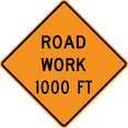 thumbnail image 1 of Vinyl Stickers - Road Work Ahead - Safety and Warning Warehouse Signs Stickers - 3.5" x 5" - 10 Pack, 1 of 5