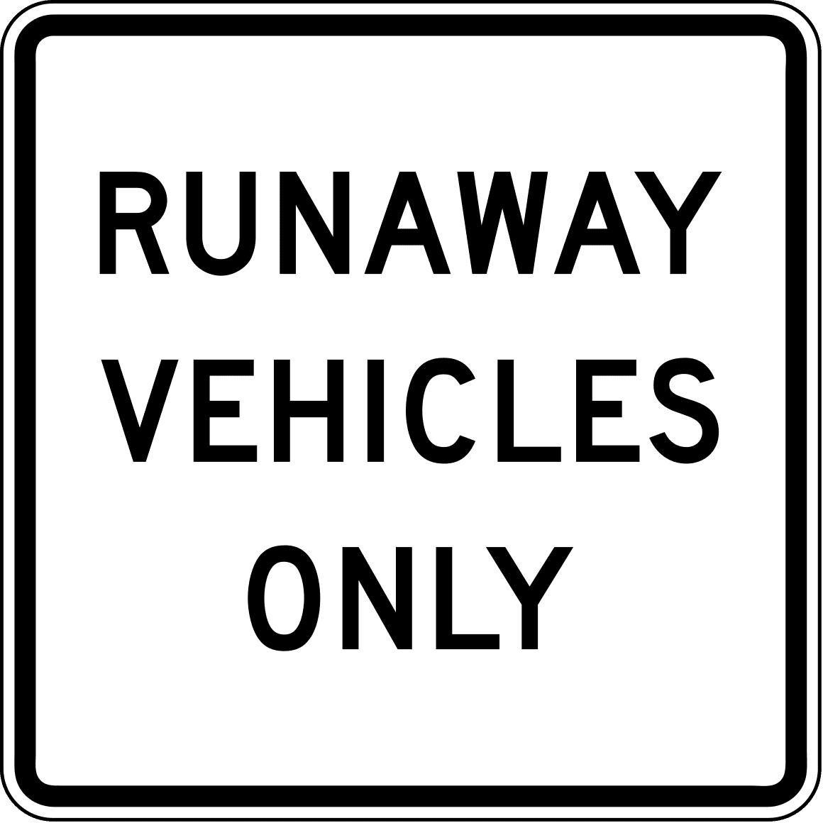 Vehicles Only Sticker Vinyl Stickers - Runaway Vehicles only - Safety and Warning Warehouse ...