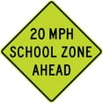 thumbnail image 1 of Vinyl Stickers - S4-5a-Reduced School Speed Limit Ahead - Safety and Warning Warehouse Signs Stickers - 18" x 24" - 10 Pack, 1 of 5