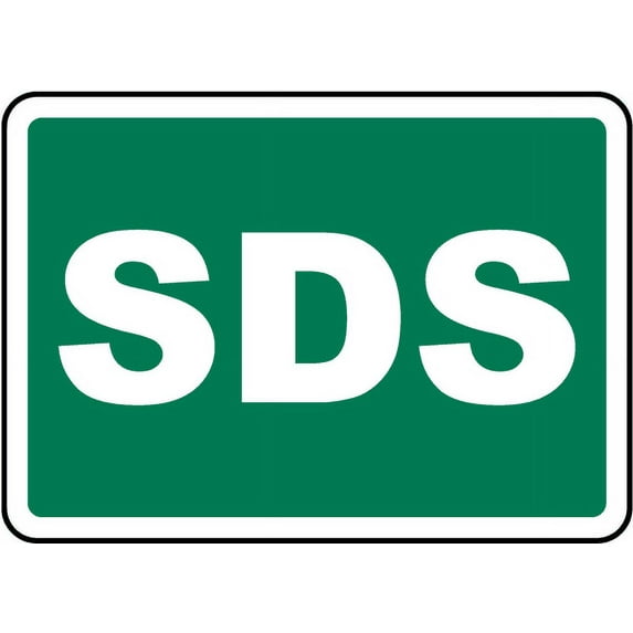 Vinyl Stickers - SDS Sign - Safety and Warning Warehouse Signs Stickers - 10" x 7" - 6 Pack
