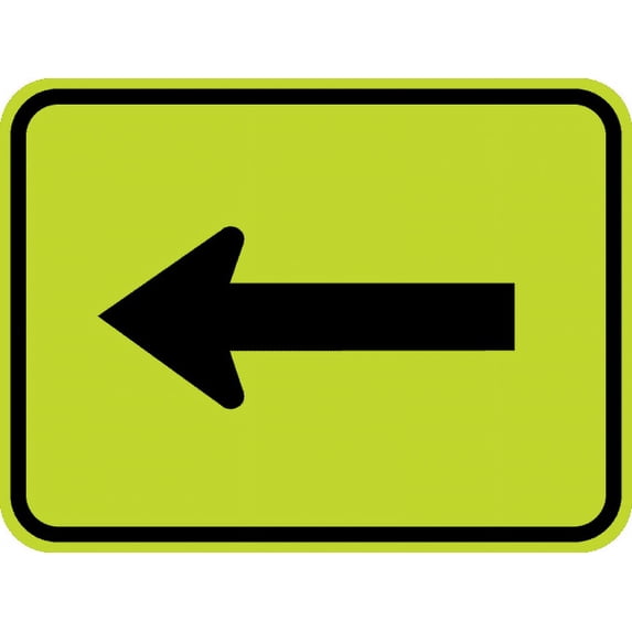 Vinyl Stickers - SW16-5P-Turn Arrow Sign - Safety and Warning Warehouse Signs Stickers - 10" x 7" - 10 Pack