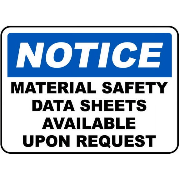 Vinyl Stickers - Safety Data Sheets Available Sign - Safety and Warning Warehouse Signs Stickers - 18" x 24" - 3 Pack