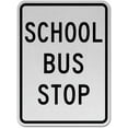 thumbnail image 1 of Vinyl Stickers - School Bus Stop Sign - Safety and Warning Warehouse Signs Stickers - 10" x 7" - 3 Pack, 1 of 5