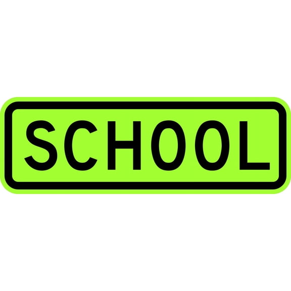 Vinyl Stickers - School (Plaque) - Safety and Warning Warehouse Signs Stickers - 3.5" x 5" - 3 Pack
