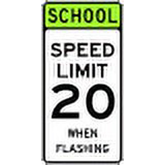 Vinyl Stickers - School Speed Limit When Flashing - Safety and Warning Warehouse Signs Stickers - 24" x 30" - 3 Pack