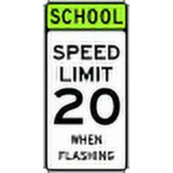 Vinyl Stickers - School Speed Limit When Flashing - Safety and Warning Warehouse Signs Stickers - 24" x 30" - 6 Pack