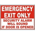 thumbnail image 1 of Vinyl Stickers - Security Alarm Will Sound If Opened Sign - Safety and Warning Warehouse Signs Stickers - 10" x 7" - 3 Pack, 1 of 5