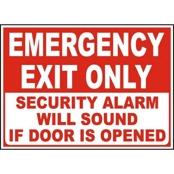 Vinyl Stickers - Security Alarm Will Sound If Opened Sign - Safety and Warning Warehouse Signs Stickers - 3.5" x 5" - 10 Pack