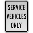 thumbnail image 1 of Vinyl Stickers - Service Vehicles Only Sign - Safety and Warning Warehouse Signs Stickers - 10" x 7" - 10 Pack, 1 of 5