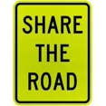 thumbnail image 1 of Vinyl Stickers - Share The Road Sign - Safety and Warning Warehouse Signs Stickers - 3.5" x 5" - 10 Pack, 1 of 5