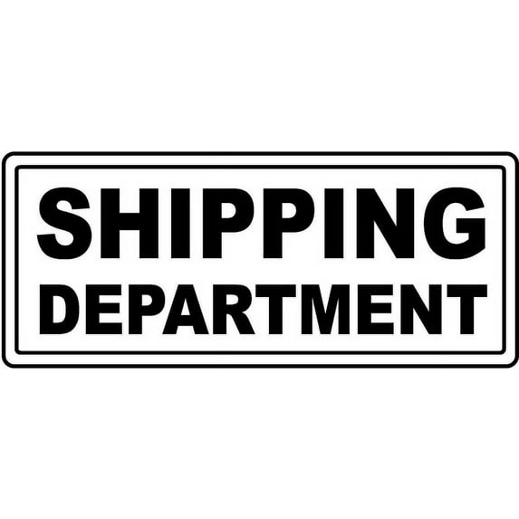 Vinyl Stickers - Shipping Department Sign - Safety and Warning Warehouse Signs Stickers - 3.5" x 5" - 10 Pack