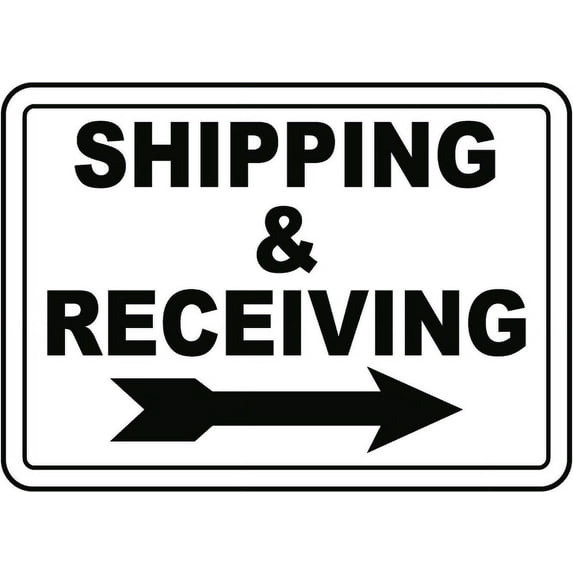 Receiving Unit Sticker Vinyl Stickers - Shipping & Receiving (Right Arrow) Sign I9 - Safety ...