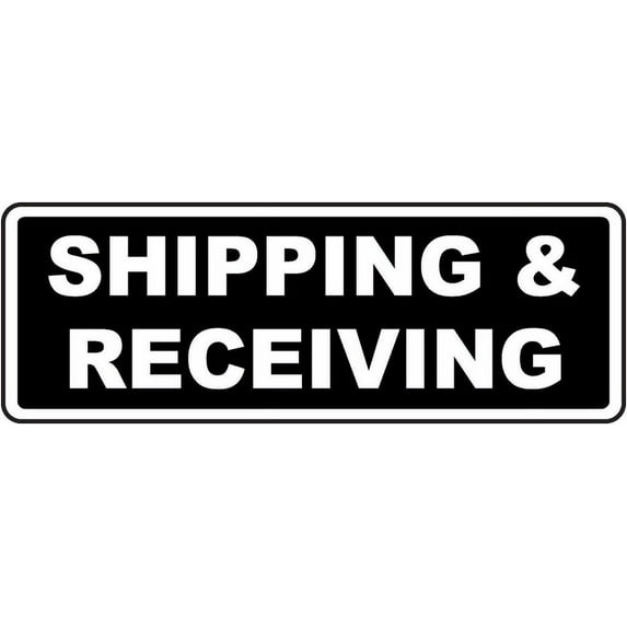 Vinyl Stickers - Shipping & Receiving Sign J2 - Safety and Warning Warehouse Signs Stickers - 3.5" x 5" - 3 Pack