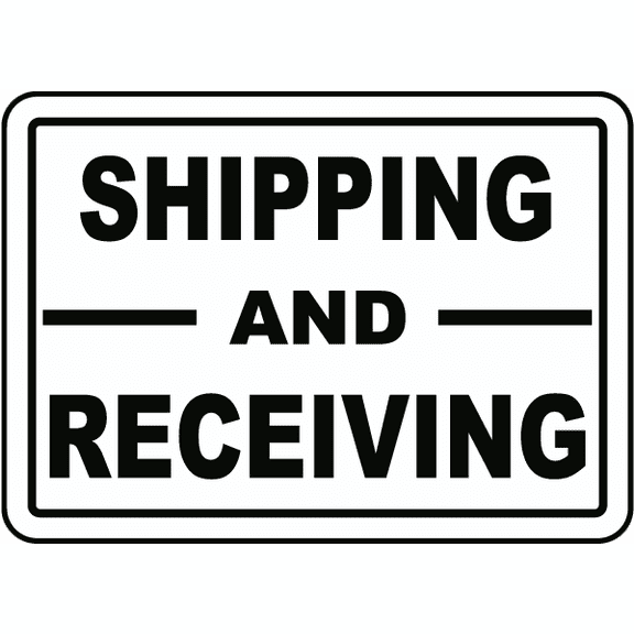 Vinyl Stickers - Shipping and Receiving Sign - Safety and Warning Warehouse Signs Stickers - 13" x 9" - 3 Pack