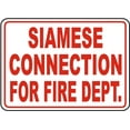 thumbnail image 1 of Vinyl Stickers - Siamese Connection Fire Department Sign - Safety and Warning Warehouse Signs Stickers - 13" x 9" - 10 Pack, 1 of 5