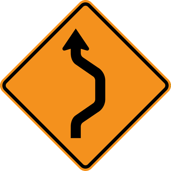 Vinyl Stickers - Single Lane Shift Pair - Safety and Warning Warehouse Signs Stickers - 13" x 9" - 6 Pack