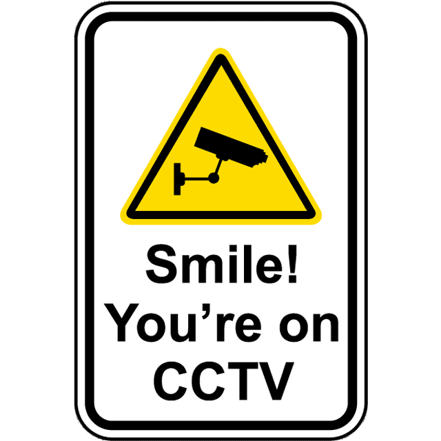 Vinyl Stickers - Smile You're on CCTV Sign - Safety and Warning ...