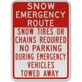 thumbnail image 1 of Vinyl Stickers - Snow Emergency Route Sign K7 - Safety and Warning Warehouse Signs Stickers - 18" x 24" - 6 Pack, 1 of 5