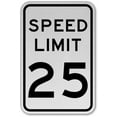 thumbnail image 1 of Vinyl Stickers - Speed Limit 25 MPH Sign - Safety and Warning Warehouse Signs Stickers - 18" x 24" - 3 Pack, 1 of 5