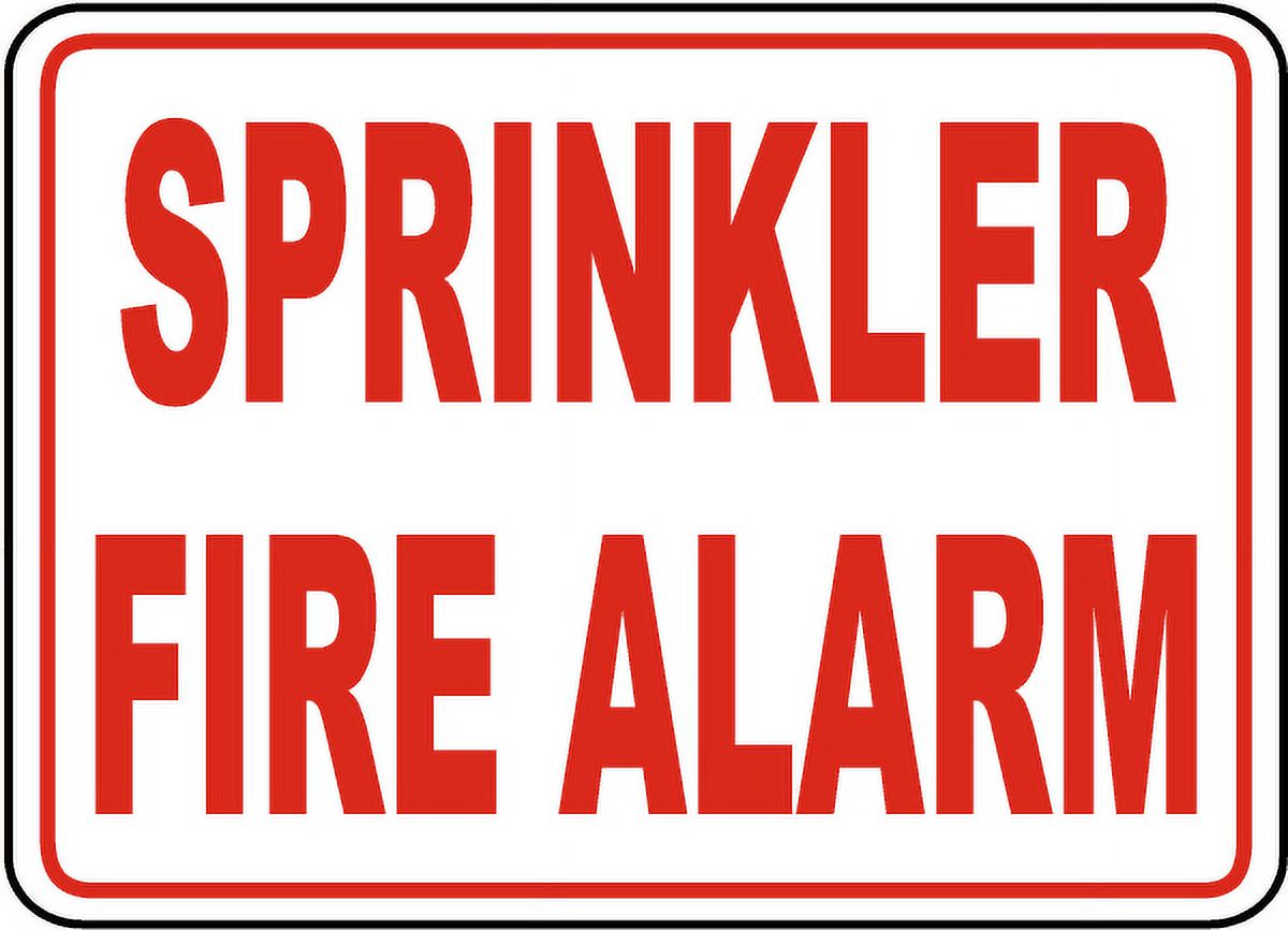 Fire Spinker Sticker Vinyl Stickers - Sprinkler Fire Alarm Sign - Safety and Warning ...