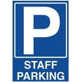 thumbnail image 1 of Vinyl Stickers - Staff Parking Sign - Safety and Warning Warehouse Signs Stickers - 3.5" x 5" - 3 Pack, 1 of 5