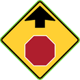 thumbnail image 1 of Vinyl Stickers - Stop Ahead - Safety and Warning Warehouse Signs Stickers - 10" x 7" - 6 Pack, 1 of 5
