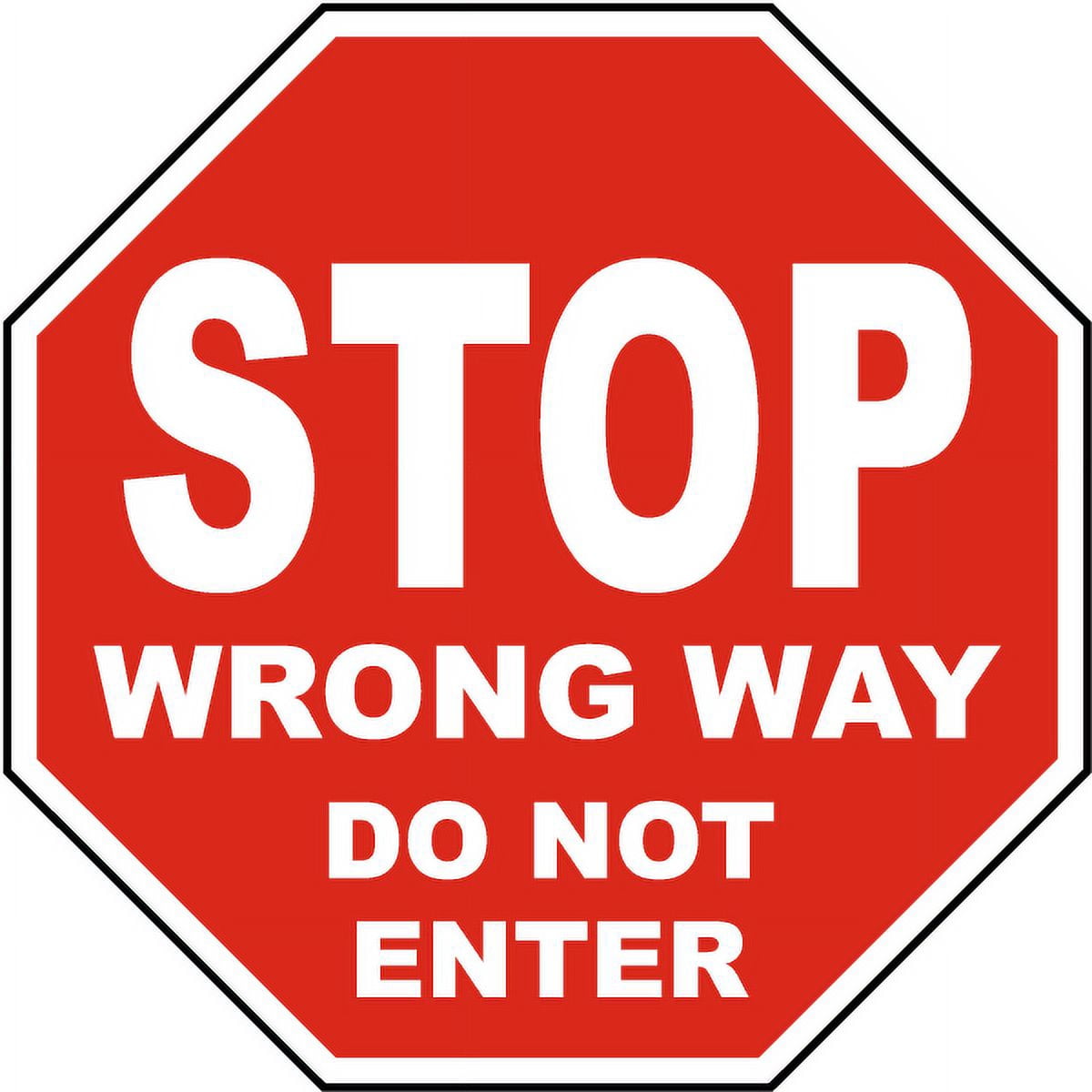 Vinyl Stickers - Stop Wrong Way Do Not Enter Sign - Safety and Warning ...