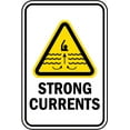 thumbnail image 1 of Vinyl Stickers - Strong Currents Sign - Safety and Warning Warehouse Signs Stickers - 24" x 30" - 3 Pack, 1 of 5