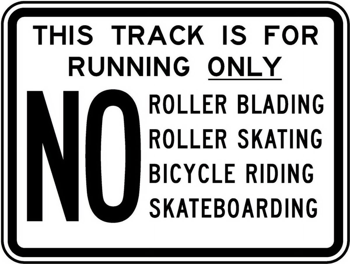 Vinyl Stickers - This Track is for Running Only Sign - Safety and ...