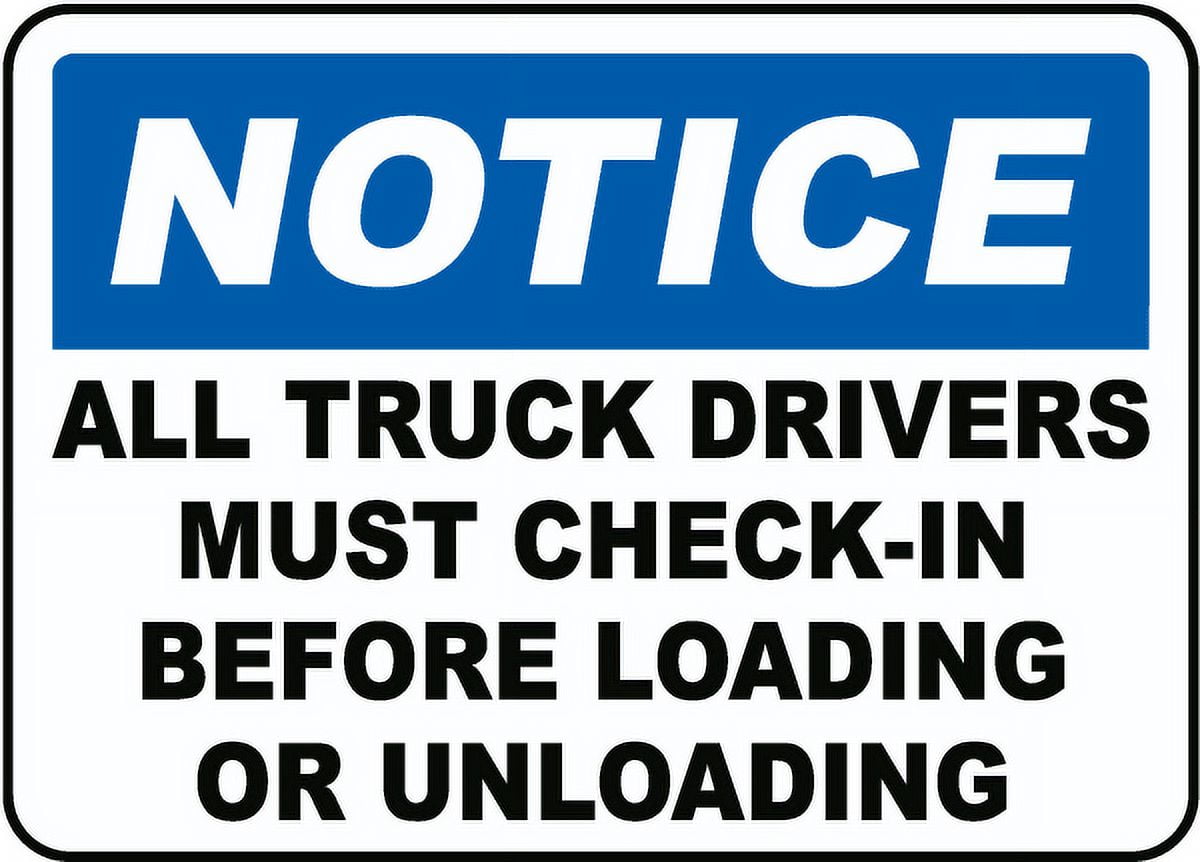 Vinyl Stickers - Truck Drivers Must Check - in Sign - Safety and ...