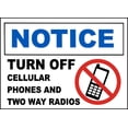 thumbnail image 1 of Vinyl Stickers - Turn Off Cellular Phones Sign - Safety and Warning Warehouse Signs Stickers - 18" x 24" - 3 Pack, 1 of 5