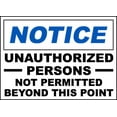 thumbnail image 1 of Vinyl Stickers - Unauthorized Not Permitted Sign - Safety and Warning Warehouse Signs Stickers - 3.5" x 5" - 3 Pack, 1 of 5