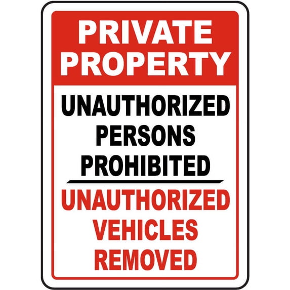 Vinyl Stickers - Unauthorized Persons Sign - Safety and Warning Warehouse Signs Stickers - 3.5" x 5" - 3 Pack