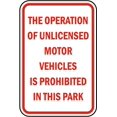 thumbnail image 1 of Vinyl Stickers - Unlicensed Vehicles Prohibited Sign - Safety and Warning Warehouse Signs Stickers - 13" x 9" - 6 Pack, 1 of 5