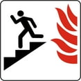 thumbnail image 1 of Vinyl Stickers - Use Stairs in Case of Fire Sign T7 - Safety and Warning Warehouse Signs Stickers - 24" x 30" - 10 Pack, 1 of 5