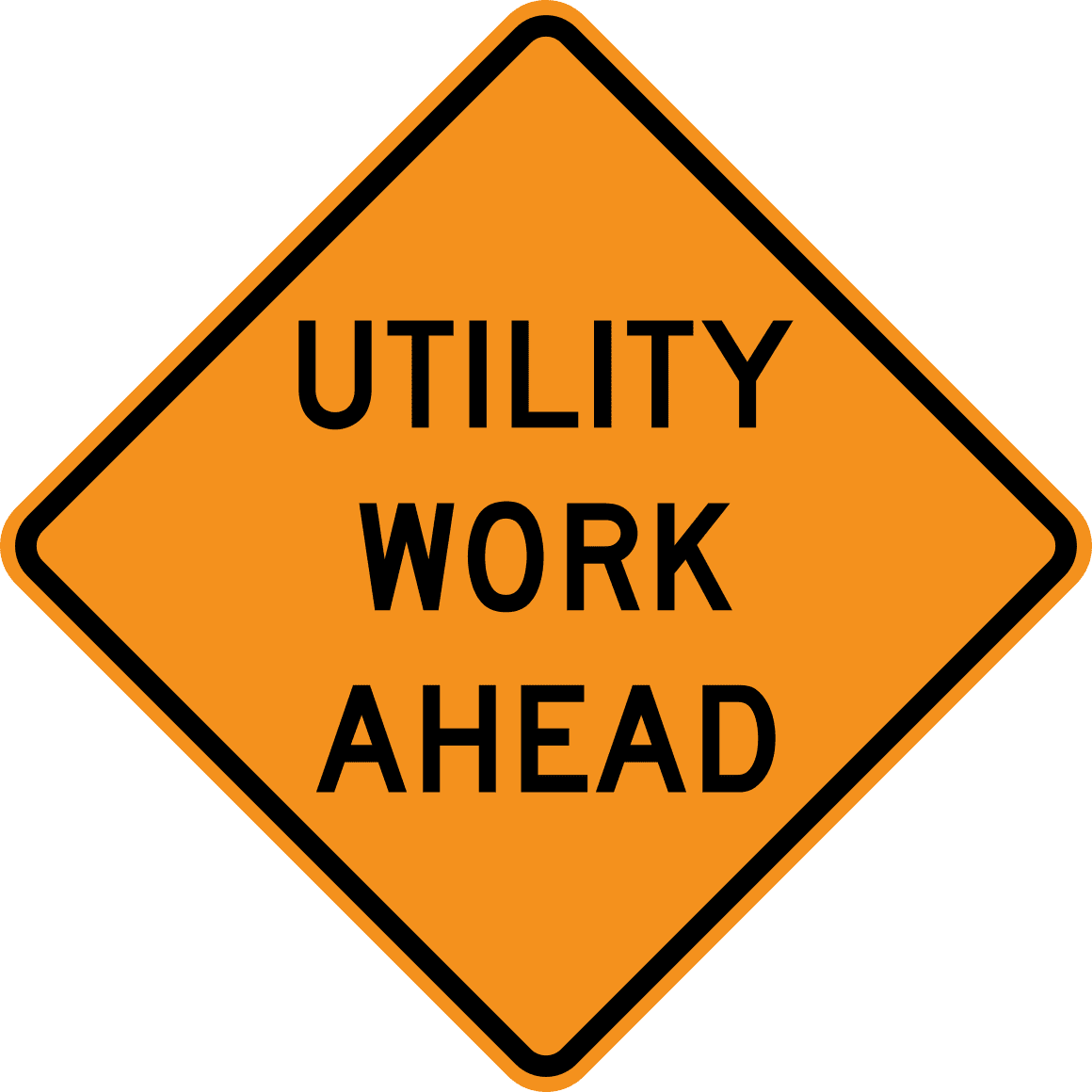 Vinyl Stickers - Utility Work in Road - Safety and Warning Warehouse ...