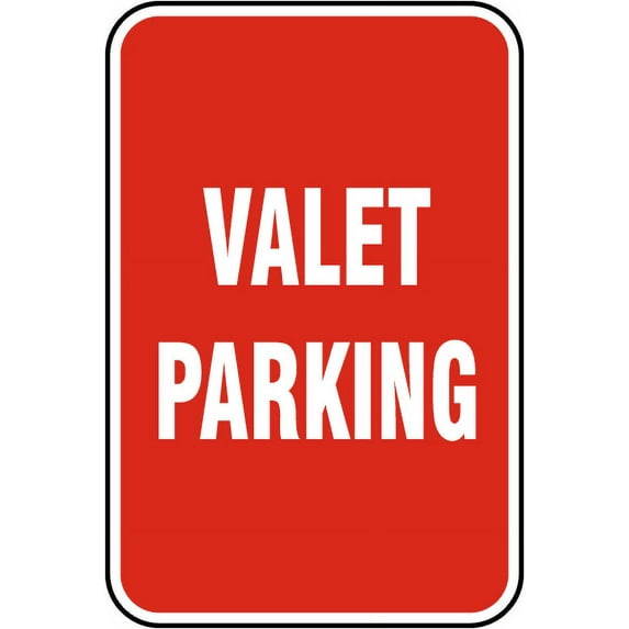 Vinyl Stickers - Valet Parking Sign 3 - Safety and Warning Warehouse Signs Stickers - 10" x 7" - 10 Pack